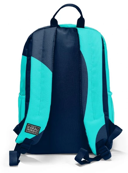Coral High İlkokul ve Ortaokul Sırt Çantası - Erkek Çocuk, Lacivert Turkuaz Renkli Çizgili, Dört Bölmeli - Resim 2
