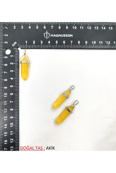PİRAMİT DOĞAL TAŞ KOLYE UCU - Resim 6