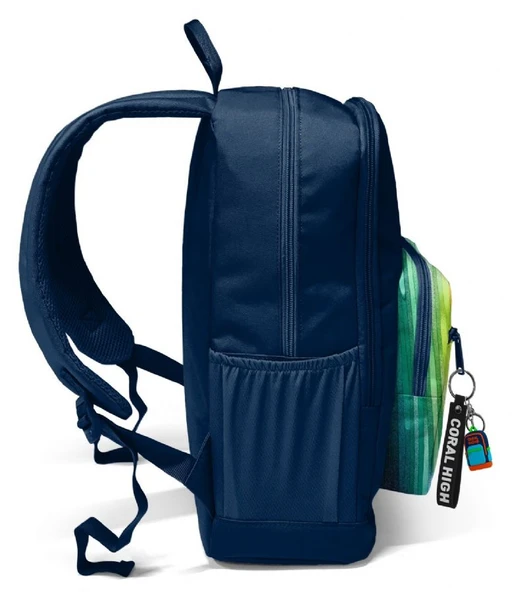 Coral High İlkokul ve Ortaokul Sırt Çantası - Erkek Çocuk, Lacivert Çok Renkli Çizgi Desenli, Dört Bölmeli - Resim 4