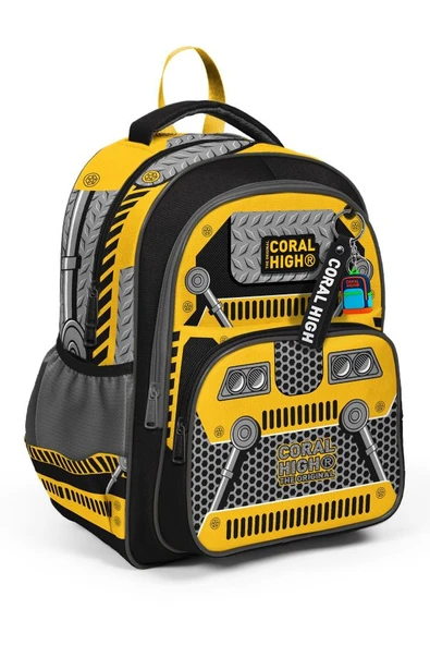 Coral High Siyah Sarı Robot Erkek Çocuk İlkokul Okul Sırt Çantası ürün görseli