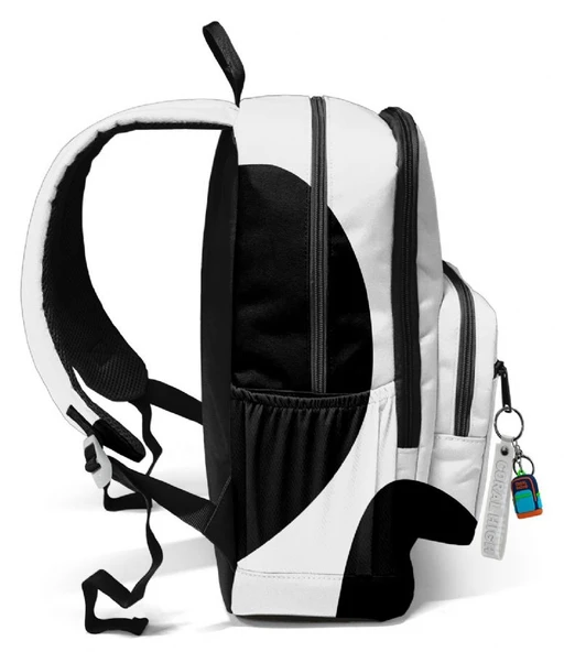 Coral High İlkokul ve Ortaokul Sırt Çantası - Erkek Çocuk, Renkli Çizgili Siyah Beyaz, Dört Bölmeli - Resim 4