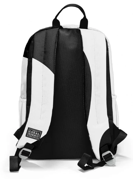 Coral High İlkokul ve Ortaokul Sırt Çantası - Erkek Çocuk, Renkli Çizgili Siyah Beyaz, Dört Bölmeli - Resim 2