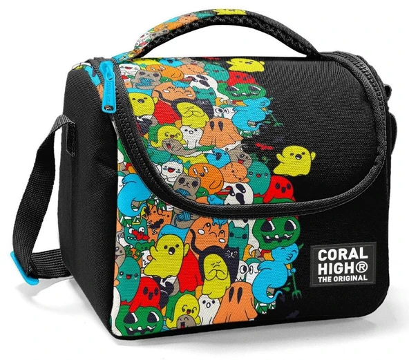 Coral High Erkek Çocuk İlkokul Beslenme Çantası, Siyah Hayaletler, Isı Yalıtımlı ürün görseli