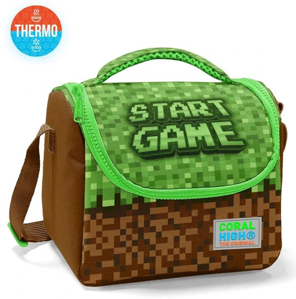 Coral High İlkokul Erkek Çocuk Okul Beslenme Çantası, Yeşil Kahverengi Craft, Termoslu (Isı Yalıtımlı) - 2