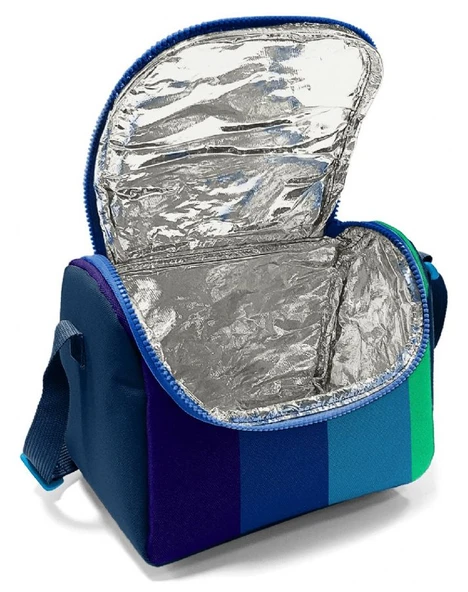 Coral High Beslenme Çantası 11797, Erkek Çocuk, Lacivert Yeşil Renkli Çizgili, Isı Yalıtımlı - Resim 4