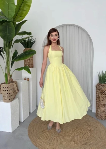 Fedra Midi Elbise - 6