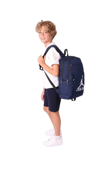 Jordan Air Olympia Lacivert Beyaz Erkek Sırt Çantası (Dört Bölmeli) - Q3121 - Resim 5