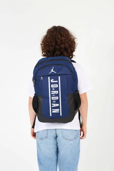 Jordan Air Boston Lacivert Renk Laptop Bölmeli Okul ve Günlük Sırt Çantası - Q3114 - 5