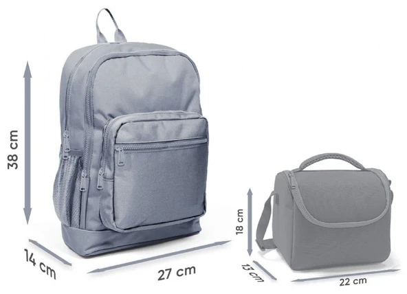 Coral High Erkek Çocuklar İçin Dayanıklı İkili İlk Okul Çanta Seti  - Lacivert Yeşil Futbol - Resim 3