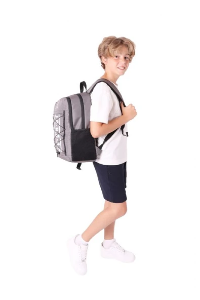 Jordan Air New Orlieans Gri Üç Bölmeli Okul, Günlük, Seyahat Sırt Çantası - Erkek - Q3157 - Resim 4