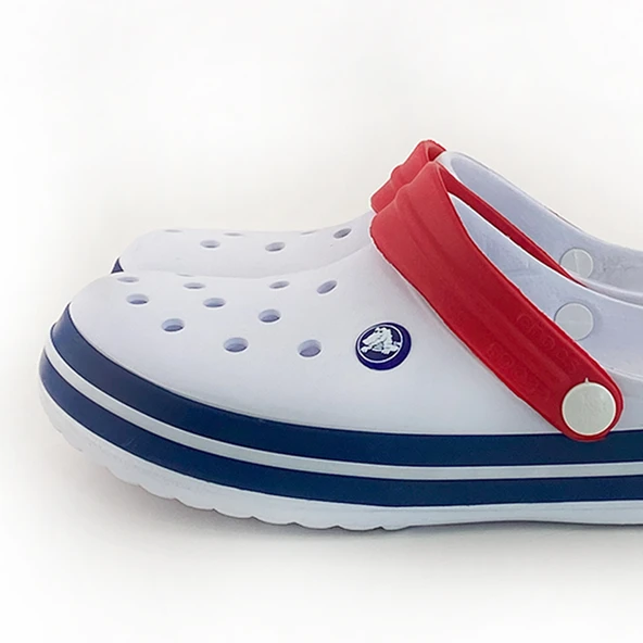 CROCS CROCBAND UNİSEX TERLİK BEYAZ KIRMIZI BANT - 2