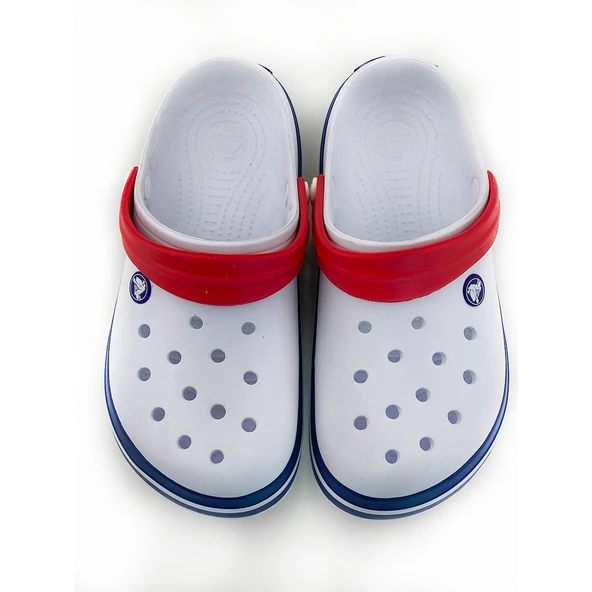 CROCS CROCBAND UNİSEX TERLİK BEYAZ KIRMIZI BANT - 6