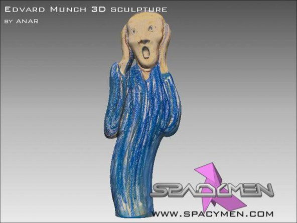 Edvard Munch 3D Heykel Plastik Aparat