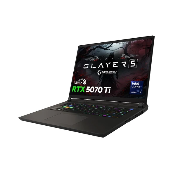 Game Garaj Slayer5 9XL-5070Ti C3 Intel Ultra 9 275HX 64GB RAM 2TB SSD RTX5070Ti 17" QHD+ IPS 240Hz FreeDOS Gaming Laptop - 4
