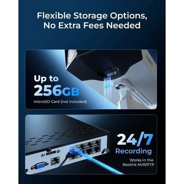 REOLINK 16MP PANORAMİK 2,8mm Duo 3 IP Güvenlik Kamerası PoE IP65, Renkli - Resim 5