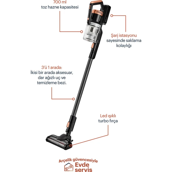 Grundig VCP 5030 Dikey Şarjlı Elk. Süpürgesi - 2