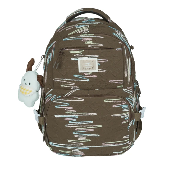 Relaxion İthal Kahverengi Üçlü Set Çocuk İlkokul Çantası 1430 - Resim 2