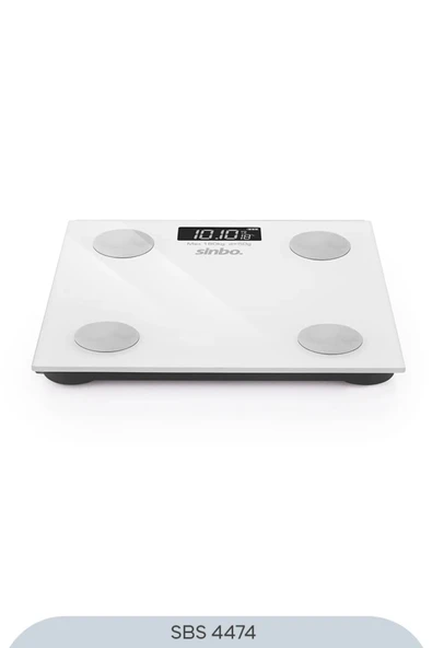 SİNBO SBS-4474 26x26 CM Bluetooth Dijital Yağ Su Kas Vücut Kitle Endeksi Kilo Ölçer Tartı Baskül - 3