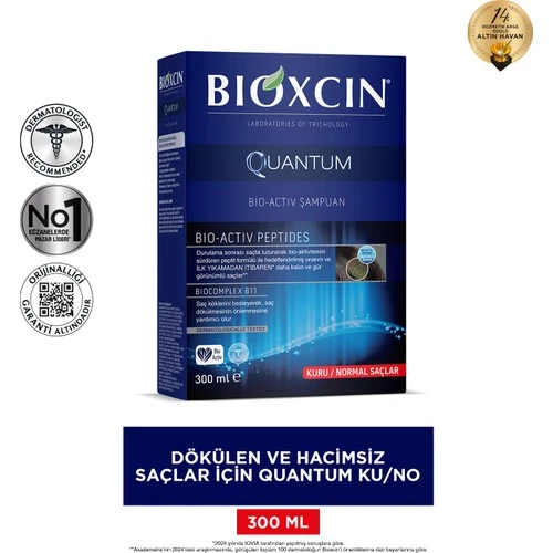 Bıoxcın Quantum Bio Activ Şampuan Kuru / Normal Saç Tipleri İçin 300Ml