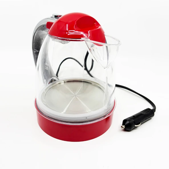Kent 24 Volt Araç İçi Oto Su Isıtıcı Kettle Çaydanlık 1 Lt  Kırmıızı - 2