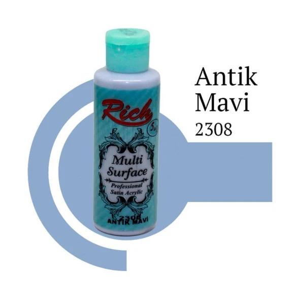 Rich Multi Surface 2306 Antik Mavi Akrilik Boya 120 cc - 2