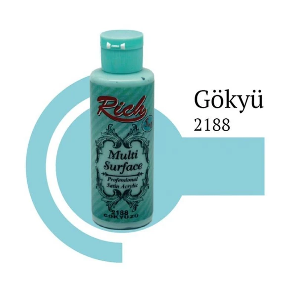Rich Multi Surface 2188 Gökyüzü Akrilik Boya 120 cc - 2