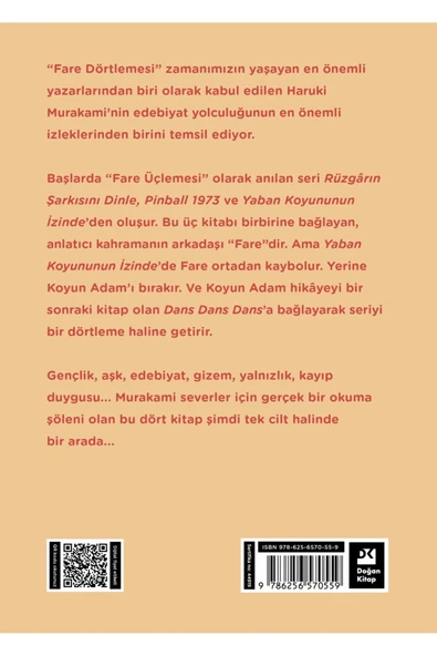 Fare Dörtlemesi Yeşil Renk Ciltli Haruki Murakami Doğan Yayın - 2