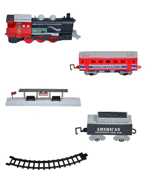 Pasifik Toys Western Express 12 Parça Işıklı ve Sesli 3lü Tren Seti 7019 - 2