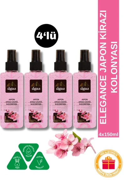 Japon Kirazı Çiçeği Kolonyası 4'lü Sprey Set Cep Boy - 4x150 ml ürün görseli 1