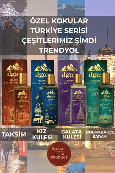 Taksim Kolonyası | Eau De Cologne Cam Şişe 250 ml | Türkiye Serisi Eski Ahşap ve Kehribar Kokusu - 3