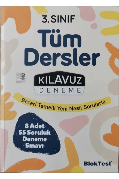 Bloktest 3.Sınıf Tüm Dersler Kılavuz Deneme