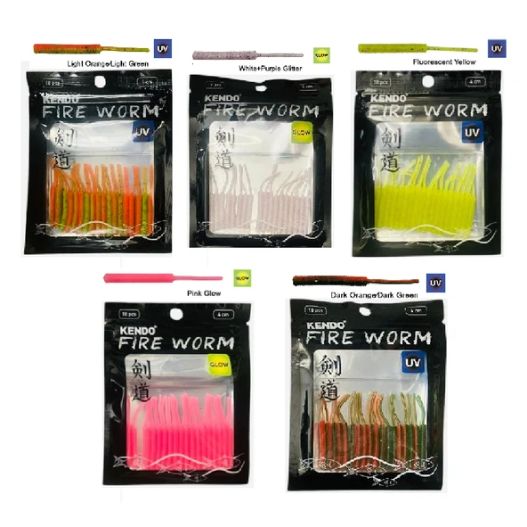 Kendo Fire Worm 5cm 18Adet  Lrf Silikonu Yapay Yem