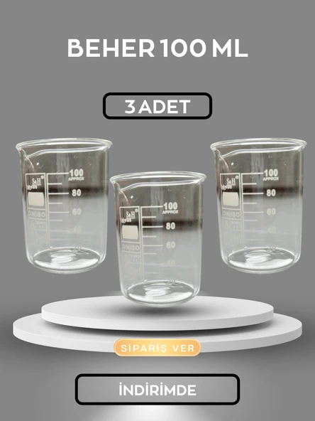 3 ADET BEHER 100 ML