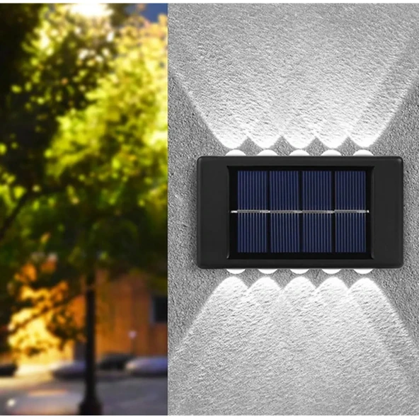 Periboia 10 Ledli Solar Bahçe Dış Mekan Duvar Aydınlatması 2'li Set