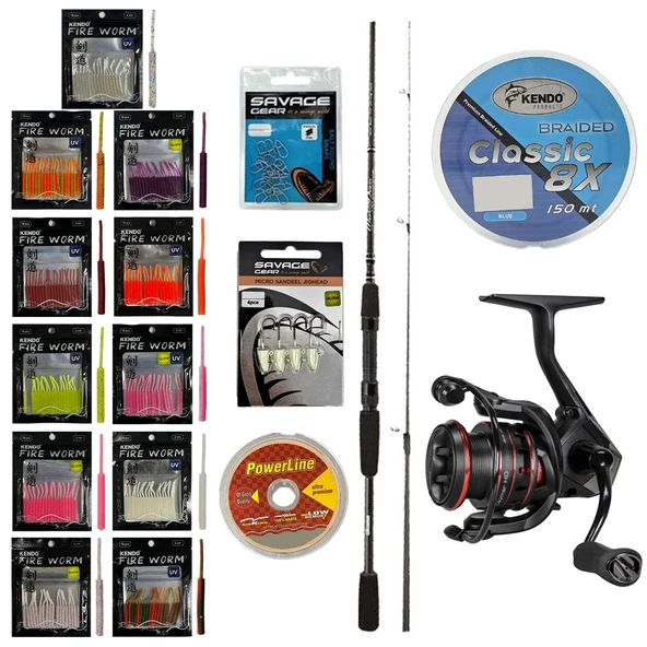YekOutdoor FireWorm LRF Seti Okuma Wave Power 228 cm 2-12 gr Lrf Kamışı&Okuma Ceymar HD CHD-1000A 7+1BB Olta Makinesi - 1