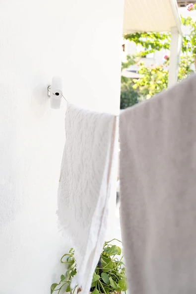 NEBU Duvara Monte Tek Ipli Çek Bırak Katlanabilen Pratik Çamaşır Ipi 4.2mt - 2