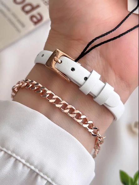 Daniel Klein 18 mm Mini Kasa Retro Vintage Deri Kordon 2 Yıl Garantili Kadın Kol Saati 10862.4 - Resim 3