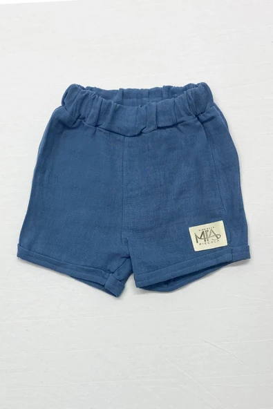 ERKEK BEBEK ŞORTLU TAKIM BİSİKLET YAKA DÜĞMELİ DÜZ RENK A79 - 9