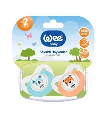 Wee Baby 2'li Sevimli Hayvanlar Emzik No:2 mavı