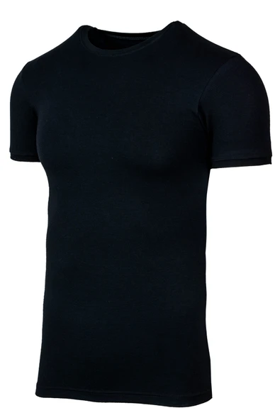 Bsm Erkek Likralı Kısa Kol 0 Yaka T-shirt 55003 - Resim 4