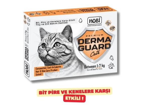 Hobi Derma Guard - Kediler İçin Bit ve Pire Önleyici Damla | 1 Ml - 1