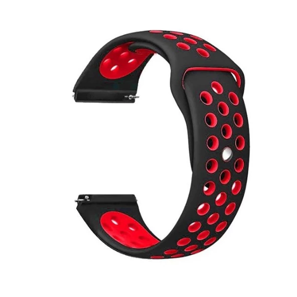 Gpack  Amazfit Bip S 20mm Kordon Delikli Çift Renk Silikon - 2