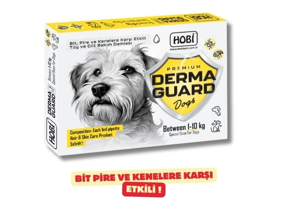 Hobi Derma Guard - Köpekler İçin Bit ve Pire Önleyici Damla | 1-10 Kg | 1 Ml
