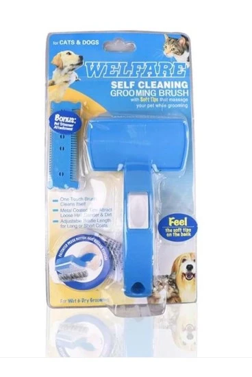 Welfare Petzoom Kedi Köpek Tüy Bakım Tarak Seti | Kendini Temizleyen Tarak