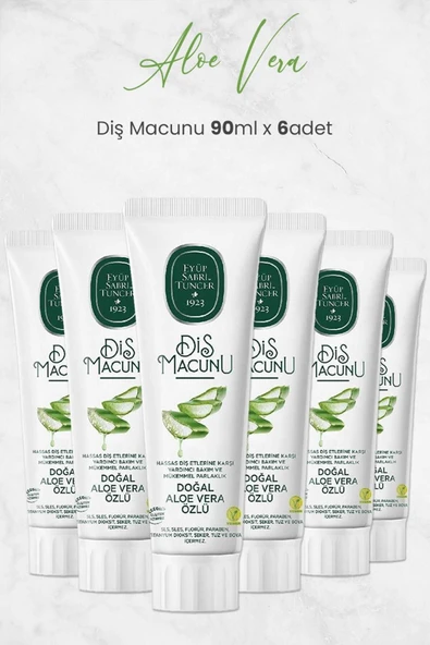 Eyüp Sabri Tuncer Diş Macunu Aloe Vera Özlü 90 ml X 6 Adet