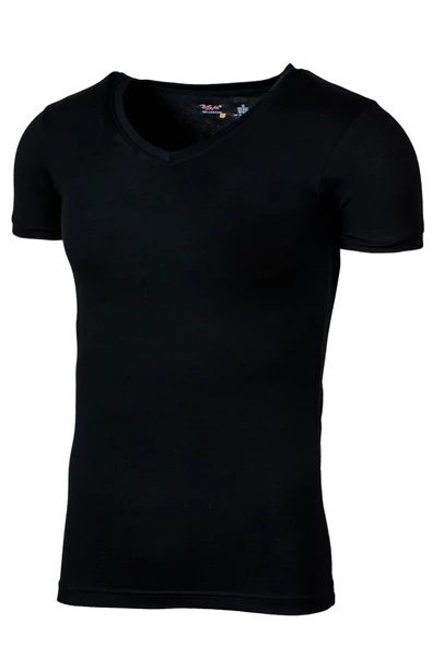 Bsm Erkek Likralı Kısa Kol V Yaka T-shirt 55023