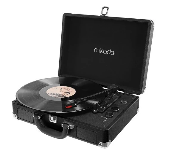 Mikado Nostalgia MN-P317 Siyah Turntable+Rca+Bluetooth Destekli Pikap