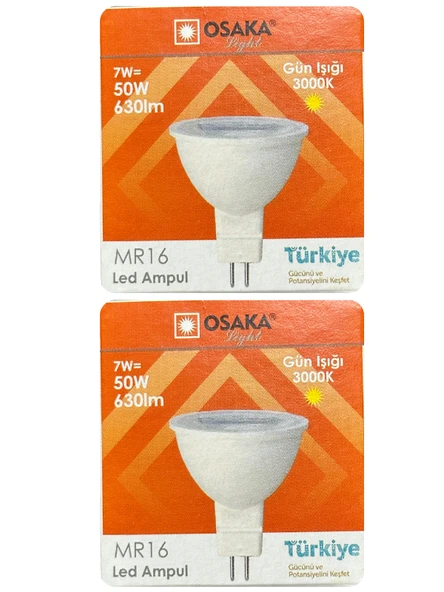 (2 Adet) Osaka 7W (50W) Sarı Işık (3000K) G4 Duylu (İğne Bacak) Led Çanak Ampul ürün görseli 1