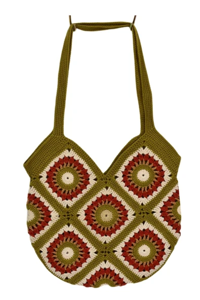 El Örgüsü Motif Desenli İçi Astarlı Omuz Çanta BGL-ST04724 - 2