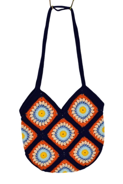 El Örgüsü Motif Desenli İçi Astarlı Omuz Çanta BGL-ST04724 - 4